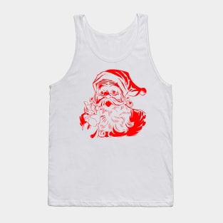 Santa Claus Shirt Funny Christmas T Shirt Gift Party Present Tank Top